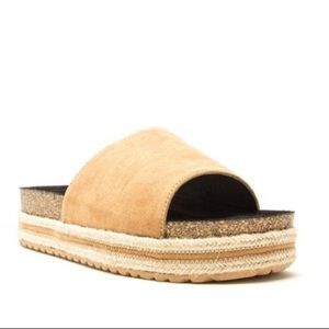 🤎 Tan Flatform Espadrille Sandal